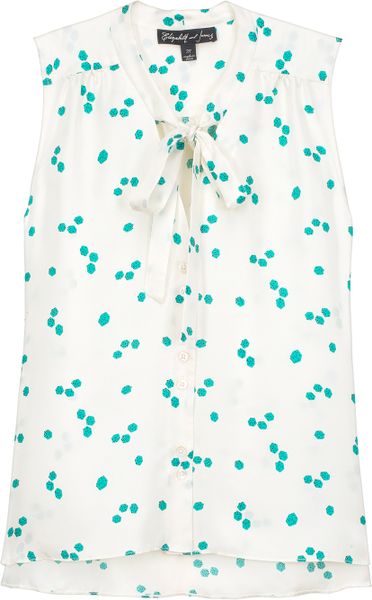 Elizabeth And James Jamie Tie Dice Printed Top in Blue - Lyst