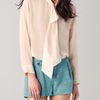 Equipment Meredyth Contrast Blouse in Beige - Lyst