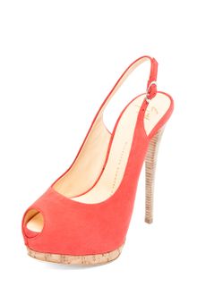 Giuseppe Zanotti Sling Back Cork Pump in Coral - Lyst