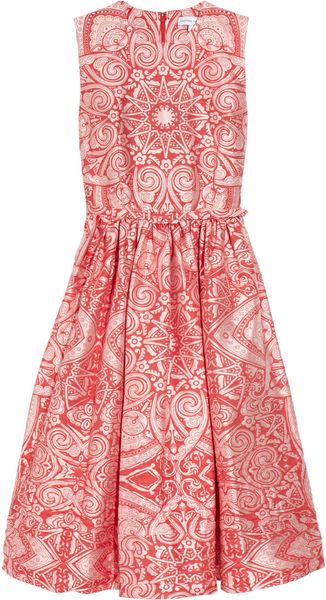 Jonathan Saunders Lucy Silk and Cotton-blend Jacquard Dress - Lyst