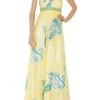 Laundry By Shelli Segal Floralprint Silk Maxi Dress in Yellow - Lyst