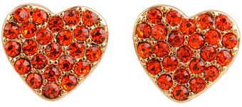 Pavé Heart Studs 