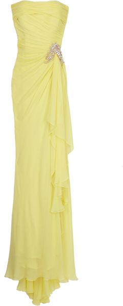  Chiffon Embellished Waist Gown 