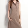 Nordstrom Collection Harlie Tessuto Shirtdress in Brown (stone fossil) - Lyst