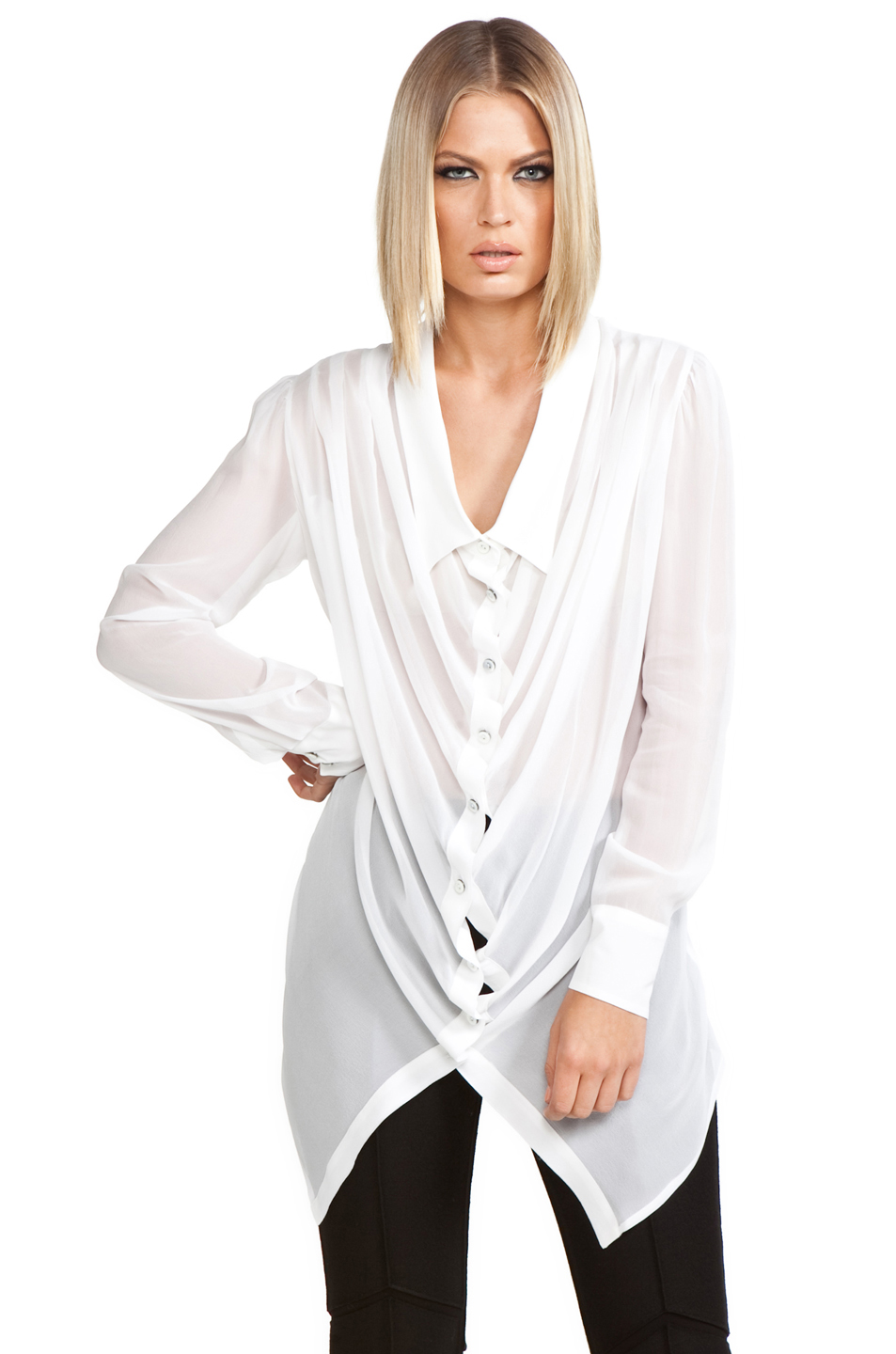 white georgette shirt online