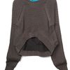 Alexander Wang BiColor Rib Shrug in Gray (black) - Lyst