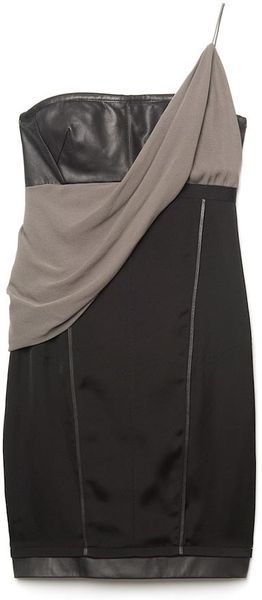 Alexander Wang Draped Sash Dress in Black - Lyst
