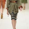 Burberry Prorsum Raffiatrimmed Hooded Linen Parka in Green (army) - Lyst