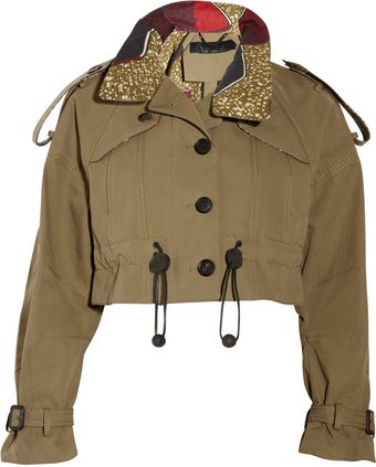 Burberry Prorsum Cropped Cotton-poplin Parka - Lyst