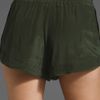 Cut25 Washed Crepe De Chine Short in Green (military) - Lyst