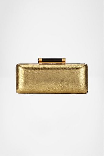 Diane Von Furstenberg Tonda Metallic Leather Clutch - Lyst