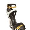 Diego Dolcini 130mm Laminated Leather & Ponyskin Wedge in Gold (black) - Lyst