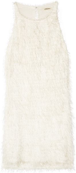 L'Agence Eyelash-fringed Mini Dress - Lyst
