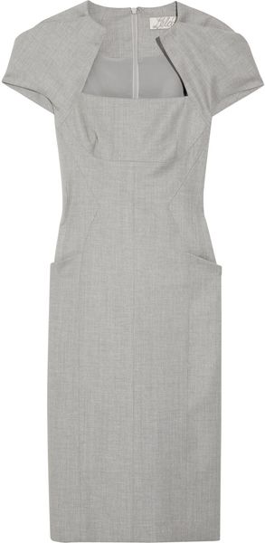  Wool-Blend Melange Dress 