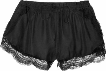 Lover Silk and Lace Shorts - Lyst