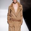 Max Mara Fall 2012 Cropped Plated Front Wool Pants With Side Pockets, Leather Belt And Elasticated Hems in Brown - Lyst