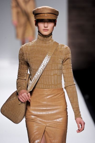 Max Mara Fall 2012 Long Sleeve Turtleneck In Camel in Brown - Lyst