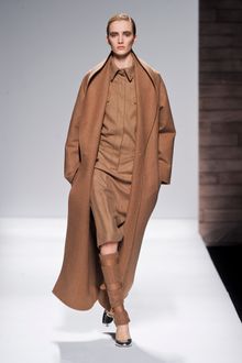 Max Mara Fall 2012 Long Coat in Camel - Lyst