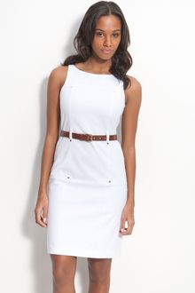 Michael by Michael Kors Sleeveless Boatneck Sheath Dress - Lyst