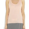Victoria Beckham TwoTone CottonJersey Tank in Gray - Lyst