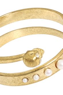 Alexander McQueen Spiral Twin and Pearl Bracelet - Lyst