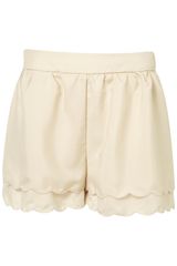 Topshop Scallop Edge Shorts By Love**