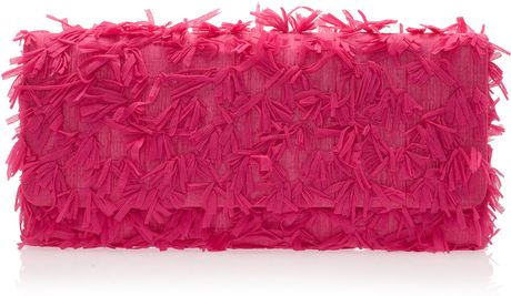Oscar De La Renta Maty Roll Bow Tweed Clutch in Pink - Lyst