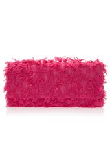 Oscar de la Renta Maty Roll Bow Tweed Clutch