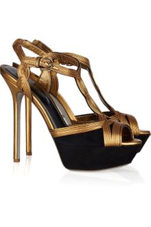 Sergio Rossi Suede And Leather Sandals - Lyst