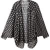Beyond Vintage Printed Silk Cape in Black (beige) - Lyst