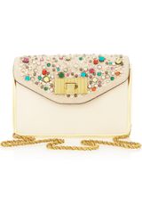 Chloé Sally Swarovski Crystal Textured-leather Shoulder Bag