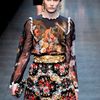 Dolce & Gabbana Fall 2012 HighWaisted ALine Heavily Embroidered Short Skirt with Golden Belt in Multicolor - Lyst