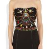 Dolce & Gabbana Crystalembellished Stretchtulle Bustier in Black - Lyst