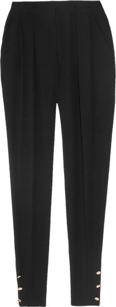 Gucci Highwaisted Crepe Pants in Black - Lyst