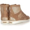 Jimmy Choo Tokyo Suede and Glitterfinish Hightop Sneakers in Beige (sand) - Lyst