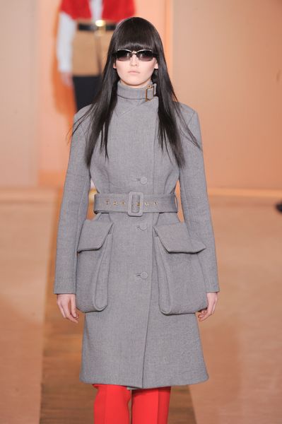 Marni Fall 2012 Large Pocket Detail Trench Coat  in Gray - Lyst
