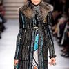 Missoni Fall 2012 Fur Collar Mineral Print Coat  in Brown - Lyst