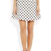 Miu Miu Printed Cotton Aline Skirt in White - Lyst
