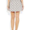 Miu Miu Printed Cotton Aline Skirt in White - Lyst