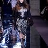 Versace Fall 2012 Knee Length Pencil Skirt With Crucifix Lace In Black And White in Black - Lyst