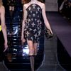 Versace Fall 2012 Strapless Armorlike Corset Mini Dress With Crucifix Prints In Black  in Black - Lyst