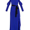 Vionnet Cut Off Crepe De Chine Long Dress in Blue - Lyst