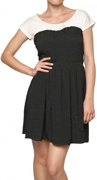 Beayukmui Crepe and Jersey Faux Tube Dress in Black - Lyst