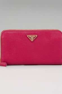 Prada Saffiano Zip-around Wallet - Lyst