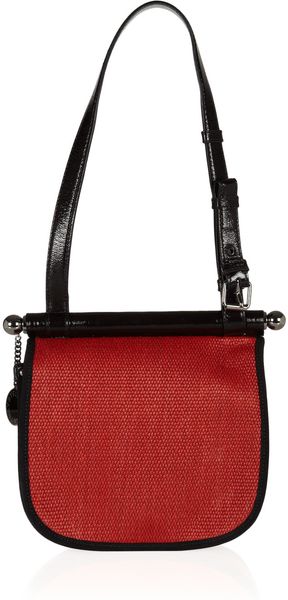 Stella McCartney Color-block Braided Raffia Shoulder Bag - Lyst