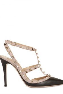 Valentino 100mm Rock Studs Leather Pointy Sandals - Lyst
