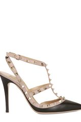Valentino 100mm Rock Studs Leather Pointy Sandals