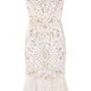 Alexander Mcqueen Crochetembroidered Silkorganza Dress in Pink (blush) - Lyst