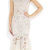 Alexander Mcqueen Crochetembroidered Silkorganza Dress in Pink (blush) - Lyst