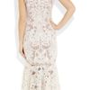 Alexander Mcqueen Crochetembroidered Silkorganza Dress in Pink (blush) - Lyst